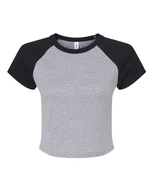 Women's Micro Rib Raglan Baby Tee - Front - B16006592