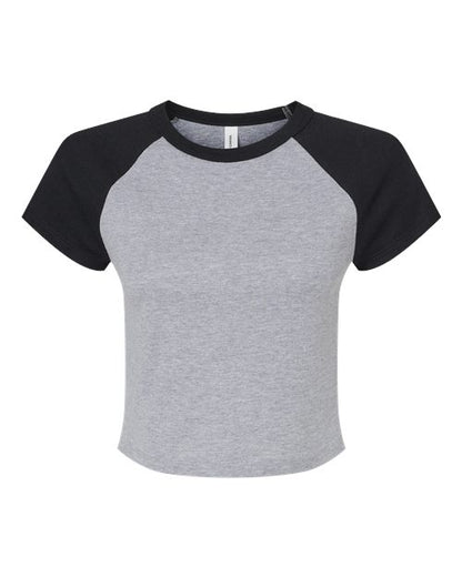 Women's Micro Rib Raglan Baby Tee - Front - B16006593