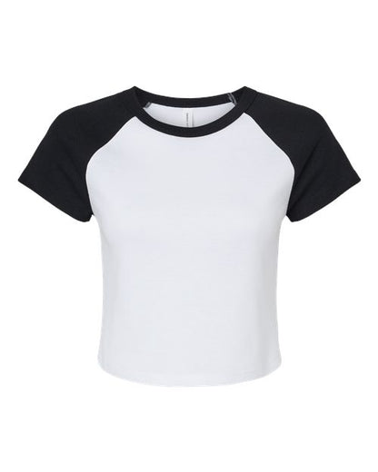 Women's Micro Rib Raglan Baby Tee - Front - B16006002