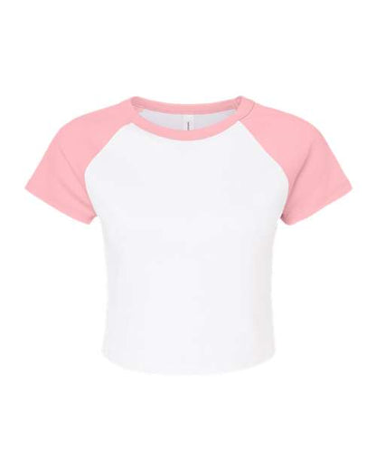 Women's Micro Rib Raglan Baby Tee - Front - B16006302