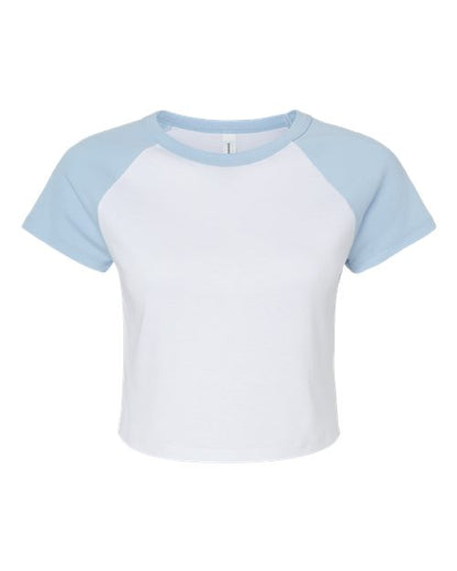 Women's Micro Rib Raglan Baby Tee - Front - B16006256