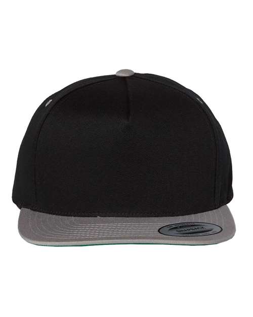 Five-Panel Cotton Twill Snapback Cap - Front - B63095520