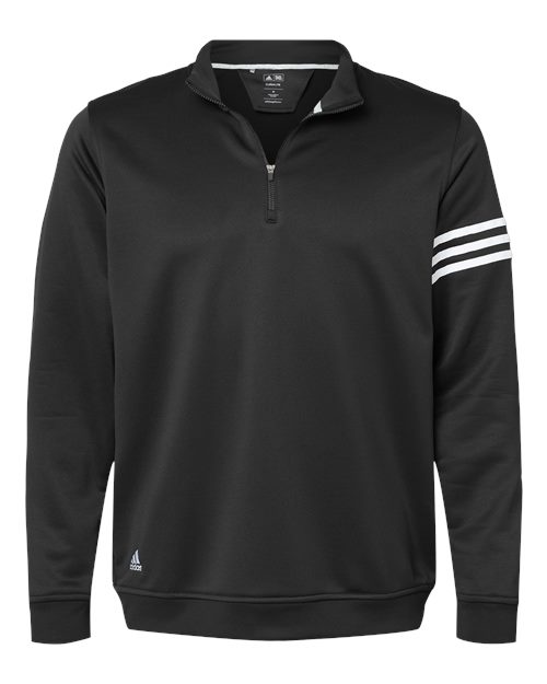 3-Stripes French Terry Quarter-Zip Pullover - Front - B67553504