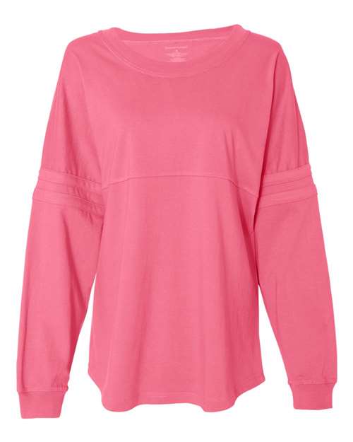 Women's Jersey Pom Pom Long Sleeve T-Shirt - Front - B51803273