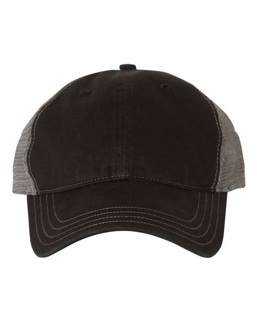 Garment-Washed Trucker Cap - Front - B17995090