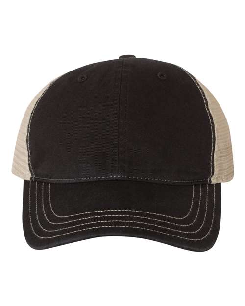 Garment-Washed Trucker Cap - Front - B17995770