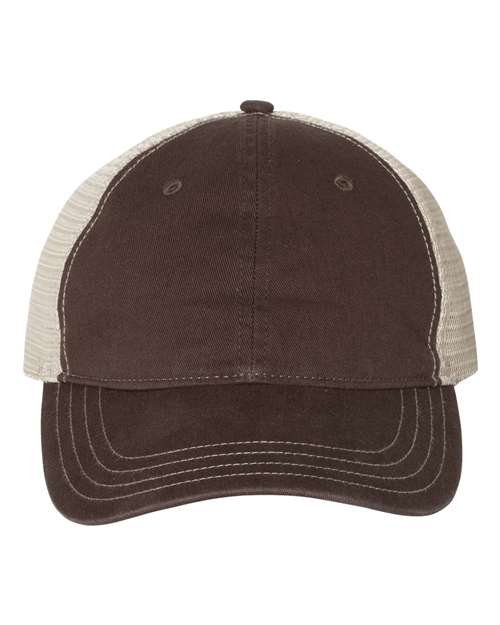 Garment-Washed Trucker Cap - Front - B17995550
