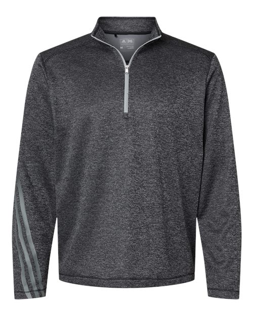 Brushed Terry Heathered Quarter-Zip Pullover - Front - B12053503