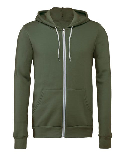 Sponge Fleece Full-Zip Hoodie - Front - B80406983
