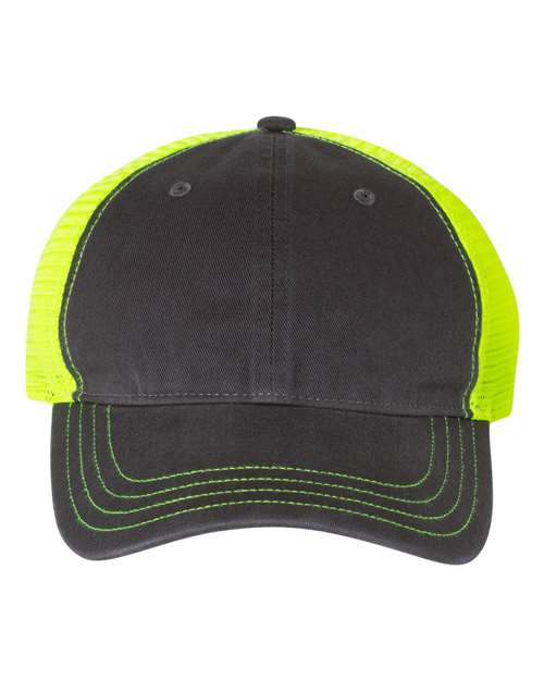 Garment-Washed Trucker Cap - Front - B17995050