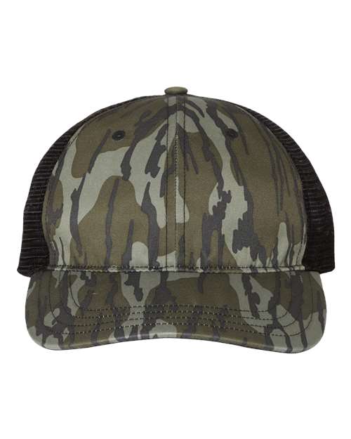 Garment Washed Printed Trucker Cap - Front - B49295300
