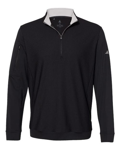 Performance Textured Quarter-Zip Pullover - Front - B01353508