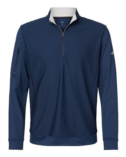 Performance Textured Quarter-Zip Pullover - Front - B01353659