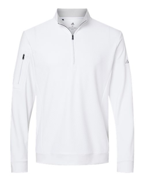 Performance Textured Quarter-Zip Pullover - Front - B01353007