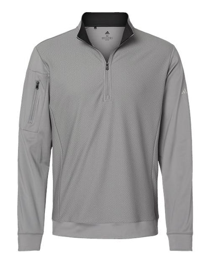 Performance Textured Quarter-Zip Pullover - Front - B01353589