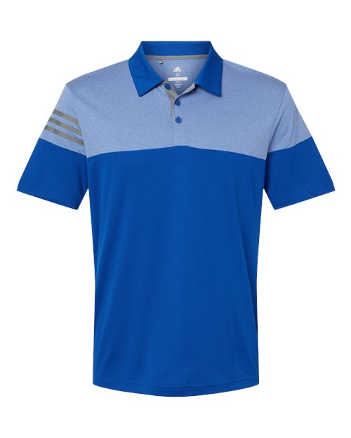 Heathered 3-Stripes Colorblocked Polo - Front - B18353755
