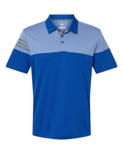 Heathered 3-Stripes Colorblocked Polo - Front - B18353755