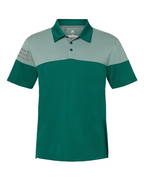 Heathered 3-Stripes Colorblocked Polo - Front - B18353604