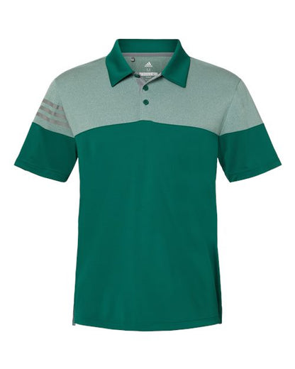 Heathered 3-Stripes Colorblocked Polo - Front - B18353604