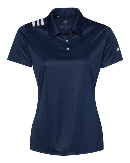 Women's 3-Stripes Shoulder Polo - Front - B01953653