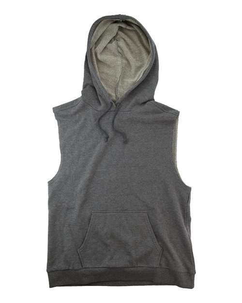 Youth Stadium Hooded Sleeveless Sweatshirt - Front - B04603133