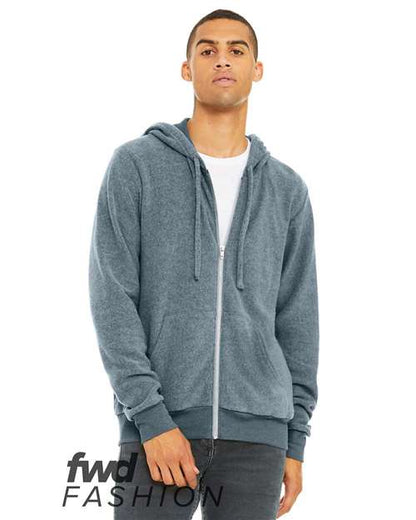 FWD Fashion Sueded Fleece Full-Zip Hoodie - Front - B02306634