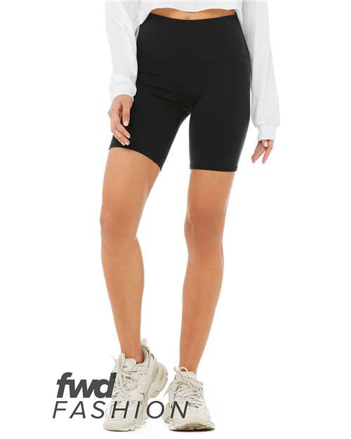 FWD Fashion Women's High Waist Biker Shorts - Front - B06006506