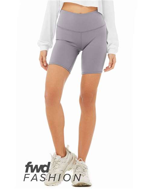 FWD Fashion Women's High Waist Biker Shorts - Front - B06006586