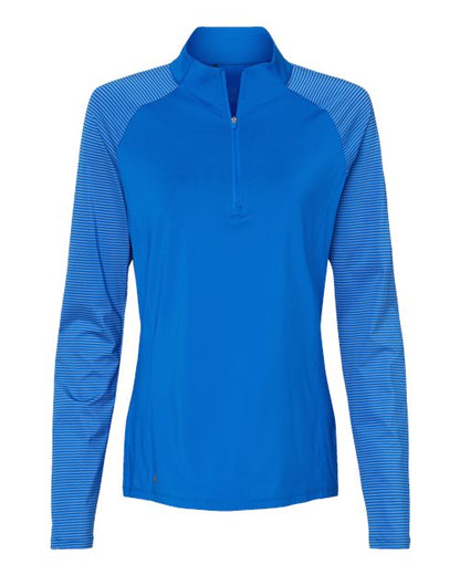 Women's Stripe Block Quarter-Zip Pullover - Front - B05953757
