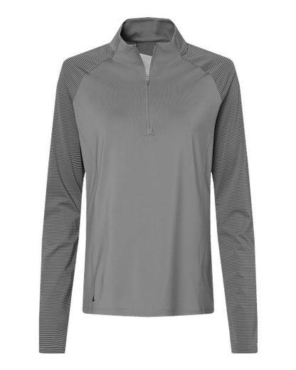 Women's Stripe Block Quarter-Zip Pullover - Front - B05953358