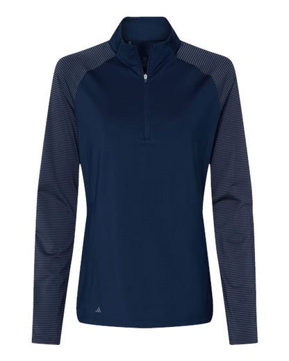 Women's Stripe Block Quarter-Zip Pullover - Front - B05953656
